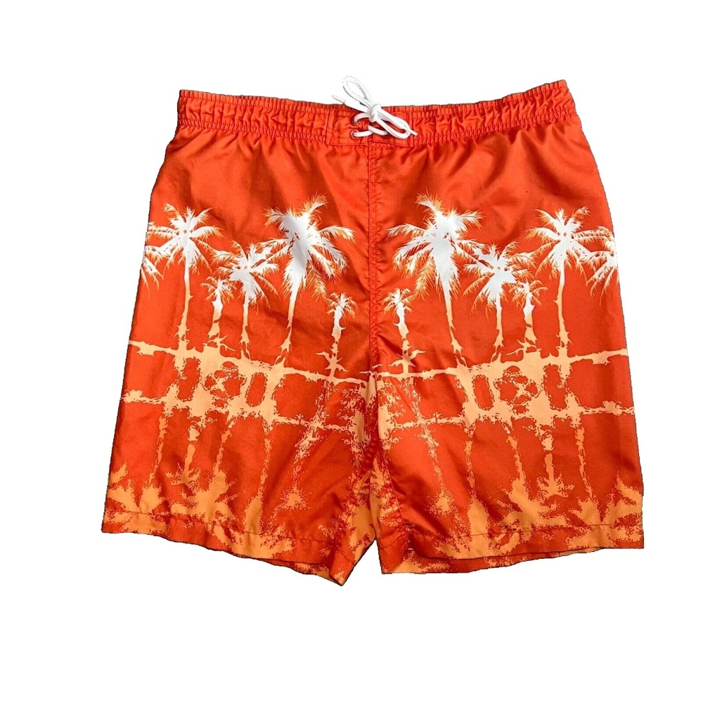 Nautica Mens Swimwear - Swim Trunks, Shorts - Palm Tree Print - Sz Small